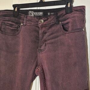 Social Collusion Purple skinny rocker stretch jeans